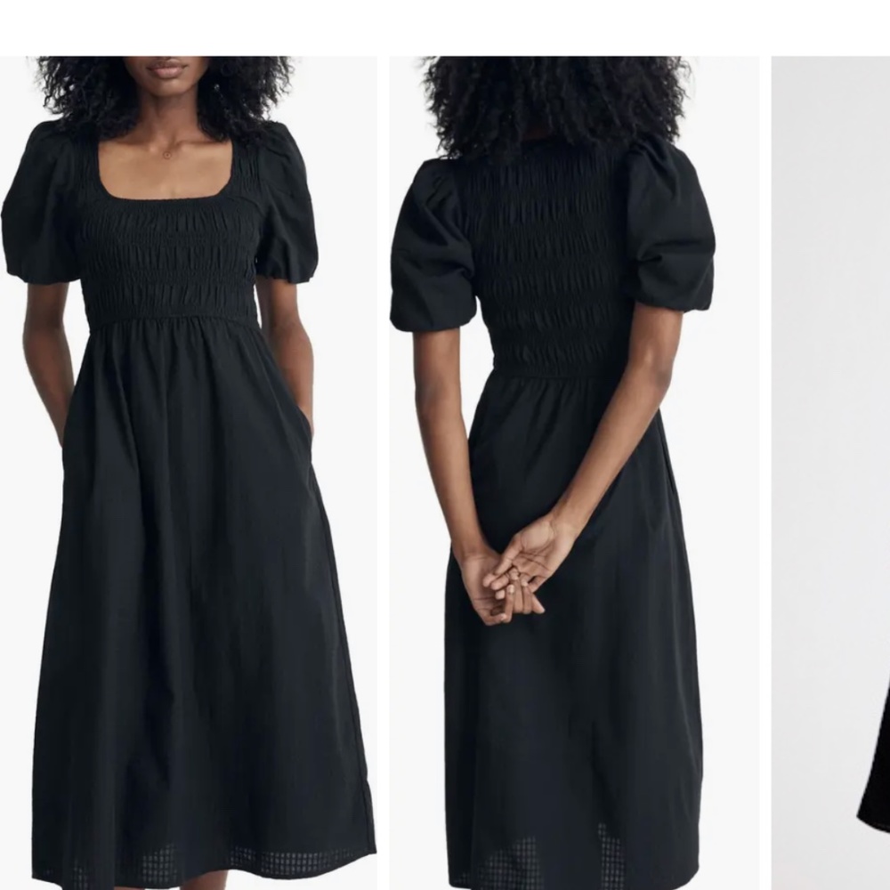 NWOT Madewell Lucie Puff Sleeve Midi Dress
